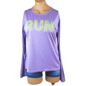 Brooks running shirt long sleeve purple large